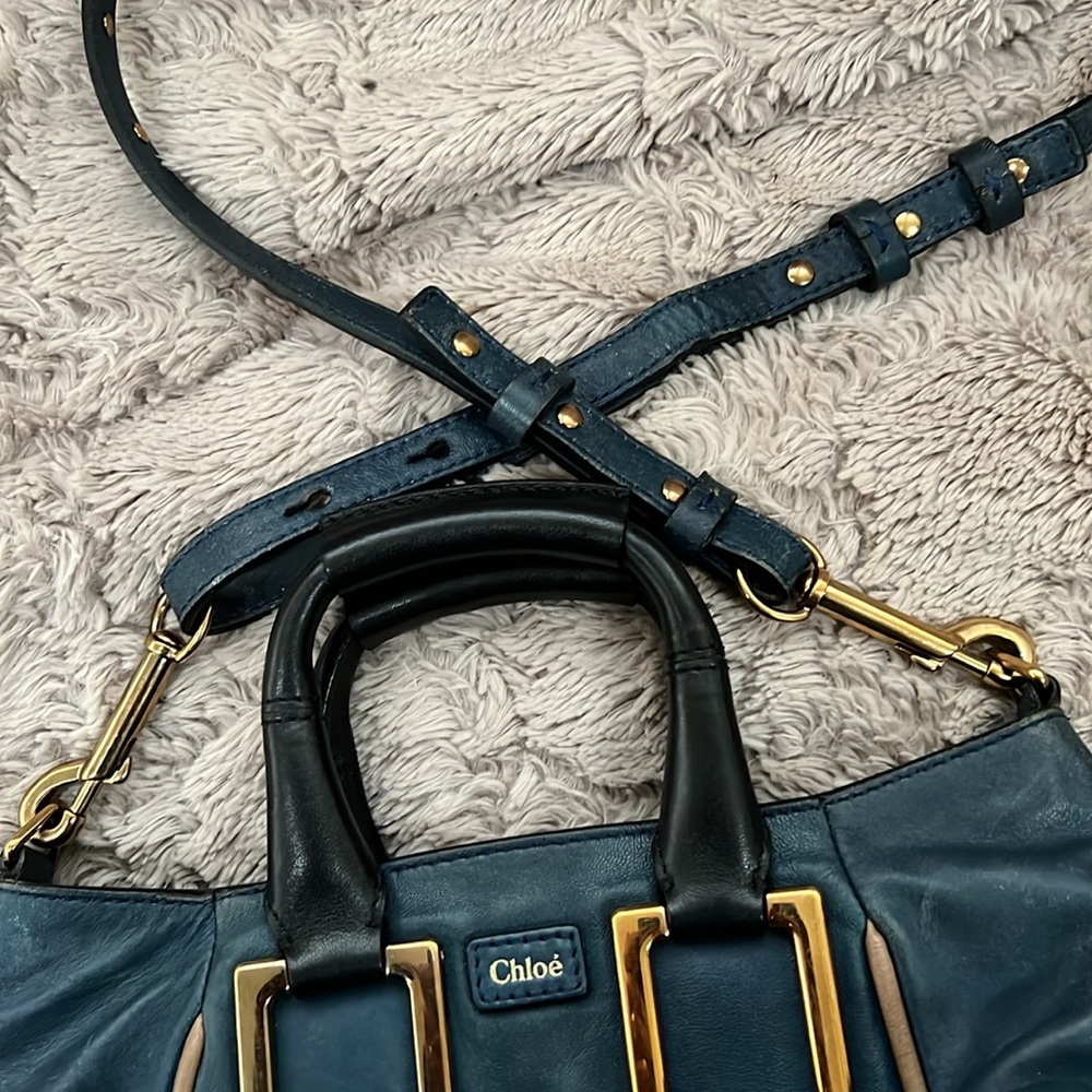 CHLOE Two Way Hand/Crossbody bag in Blue - the only every day bag you will need - Picture 17 of 17